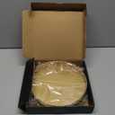 10" Gold Lazy Susan for Table Top, Oak Wood Lazy Susan Turntable Organizer for Dining Coffee Table Centerpiece Bar Decor Kitchen Countertop Bathroom Vanity Decorative Tray for Perfume Jewelry Round