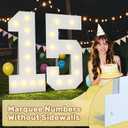 4FT Marquee Numbers, Big Light Up Numbers for 3rd 30th Birthday Decorations Warm Light Marquee Numbers 4 Feet Tall for Anniversary Party Decor, Number 3