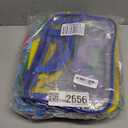 8 Packs 8 Colors Large Toy Storage Bags, Reusable Clear PVC Board Game Storage, Toy Organizers and Storage Bags with Zipper for Building Blocks, Puzzle and Handmade Accessories, Clear Toiletry Bag