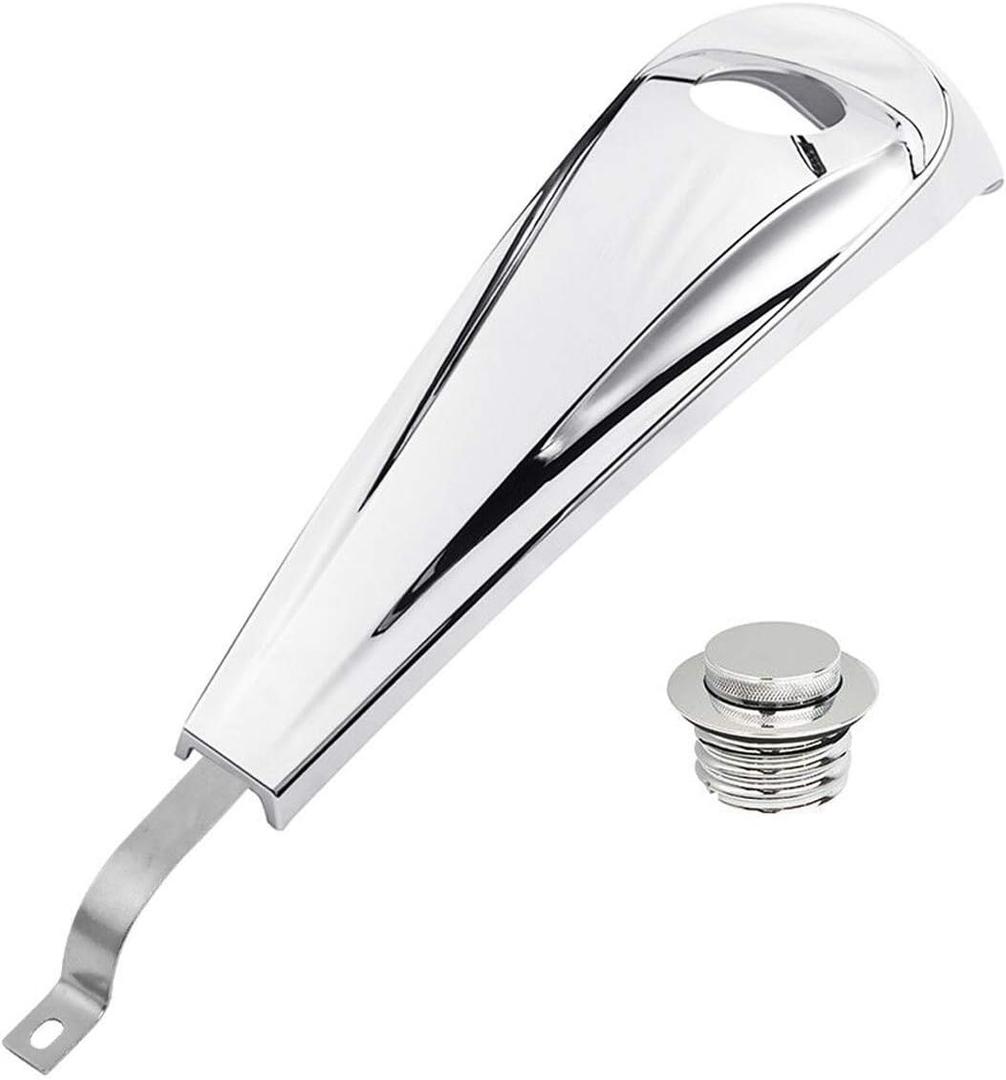 WOWTK Smooth Dash Console with Pop Up Gas Cap fits for Harley Touring Electra Glide FLHT Road Glide FLTRX Street Glide FLHX 2008-2024,Chrome