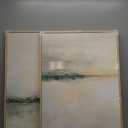 Framed Sage Green Abstract Wall Art for Living Room, Large Set of 2 Abstract Landscape Canvas Artwork for Walls, Minimalist Painting Print for Bedroom Dining Room Office Hallway Wall Decor, 24x36 Inch