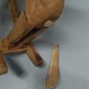 ]Vintage Wooden Rocking Horse Decor of 4 Horse Statue for Tabletop, 5.9 x 6.3 x 7.5 inches