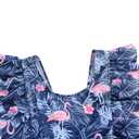 LIZENS Girls One Piece Hawaiian Ruffle Swimsuit - Beachwear Bathing Suit for Kids(BL046,6-7T)