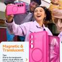 CANSHN Designed for Samsung Galaxy S26 Plus Case (6.7 inch), Upgraded [Full Camera Protection] [Compatible with Magsafe] [Translucent Matte] Shockproof Protective Phone Cover, Hot Pink