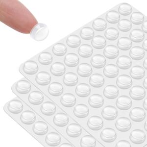 CHUNZEXI 192 PCS Clear Rubber Cabinet Door Bumpers  Self Adhesive Silicone Pads for Cabinets, Drawers, Doors, Soft Close & Anti-Slam Protection (192 PCS "12.7mmx3.5mm)