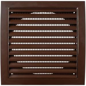 Vent Systems 6'' Inch Brown Air Vent Cover Dryer Vents and Bathroom Exhaust Vents Pipe, Brown Louvered Dryer Vent Cover - Exhaust, Supply Air Register Grille with Flange