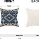 CXMEIFLY Boho Aztec Pillow Covers 22 x 22 Inch Set of 2 Western Native American Blue Beige Geometry Decor Throw Pillows Southwestern Outdoor Decorative Cushion Cases for Couch Bed Decorations