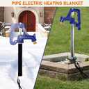 38.5" x 6" Water Pipe Heat Blanket Faucet Heating Blanket Winter Heating Tape for Metal and Plastic Pipes, 120V, Thermostat Max Temp 140F, OD Max: 1-1/4" (1)