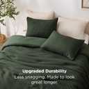 Bedsure Oliver Green Queen Bedding Comforter Set, Waffle Breathable Bedding Set, All Season Comforter with 3 Pieces, 1 Waffle Weave Comforter (90"x90") and 2 Pillowcases (20"x26")