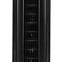 Seville Classics UltraSlimline Indoor Bladeless Oscillating Tower Fan Quiet Cooling LED Display Space-Saving for Home w/Remote and 7.5H Timer, Black, 40" 5-speed (115 degrees)