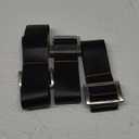 Leather Santa Costume Belt High Waist Metal Buckle Christmas Cosplay Costume Accessories for Holiday Party 3pcs