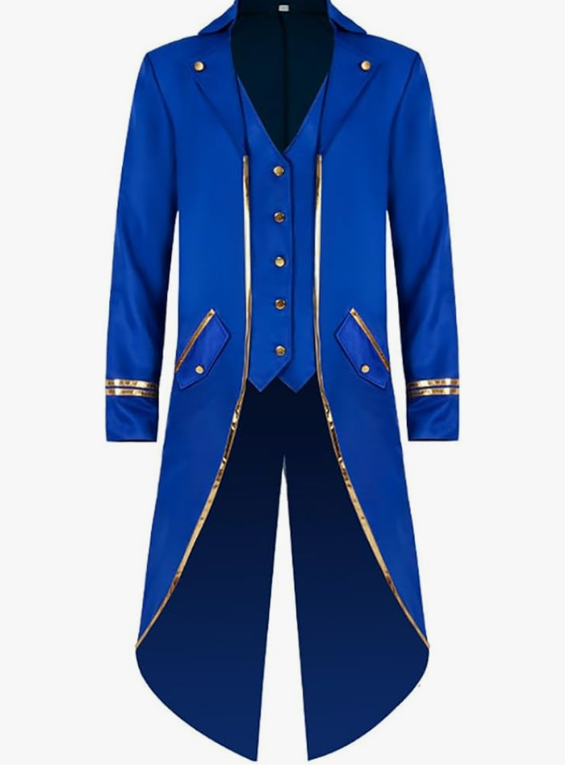 IBTOM CASTLE Men's Steampunk Vintage Tailcoat Jacket Gothic Medieval Victorian Frock Button Down Swallow Coat Uniform Costume XL IBTOM CASTLE Men's Steampunk Vintage Tailcoat Jacket Gothic Medieval Victorian Frock Button Down Swallow Coat Uniform Costume XL