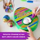 EggMazing Easter Egg Mini Decorator Kit Arts and Crafts Set - Includes Egg Decorating Spinner and 6 Markers - Ages 3 and Up, Taille Unique