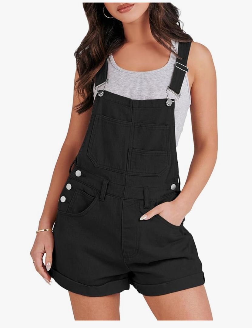 pink queen Overalls for Women Denim Shorts Overalls 2025 Summer Casual Loose Fit Adjustable Rompers Jean jumpsuit Bib Shortalls, Size Small