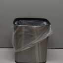 Ninestars 3 Gallon Automatic Trash Can, 12L Touchless Motion Sensor Bathroom or Bedroom Garbage Can with Odor-Sealing Lid, Rectangular Stainless Steel Base, Black Lid