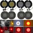 Updated 3 1/4 Inch LED Turn Signals 1156 1157 Socket Flat Housing Fit for Harley Davidson Road King Electra Glide Softail Tour Glide Ultra Limited Led Lights Brake Lights 1986-2025