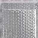 HOSL Bubble Mailer 5.2x5.2"(Inner) Shipping Envelopes 20 Pack Padded Envelopes for Mailing Shipping Packaging small Business Waterproof Package Bags Bulk (Silver)
