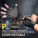 ihuan Ventilated Weight Lifting Gym Workout Gloves with Wrist Wrap Support for Men & Women, Full Palm Protection, for Weightlifting, Training, Fitness, Hanging, Pull ups (Black, X-Large)