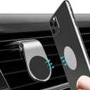 2 x Car Vent Phone Mount Secure Clip Magnetic Phone Holder for Car Vent Universal Phone Mount with Strong Magnetic Grip Silver