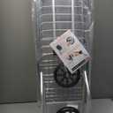 Qtqgoitem Lightweight Stair Climb Multipurpose 8 Wheel Aluminum Folding Utility Cart for Laundry, Shopping, Grocery, Transport up to 110 Pounds, Silver White (model: 6a6 0c3 bcb 03f 17d)
