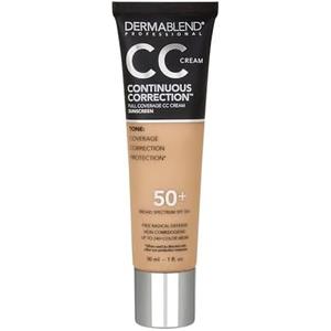 Dermablend Continuous Correction Tone-Evening CC Cream Foundation SPF 50+, Full Coverage Foundation Makeup & Color Corrector, Oil-Free