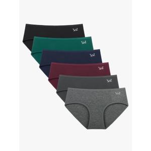 Benirap Womens Underwear Soft Cotton Hipster Panties Breathable Briefs 6 Pack L