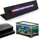 Sieral Aquarium Lids Polycarbonate Greenhouse Panels Canopy with LED Light 29 x 11.38 x 0.12 Inch for 20/29/37 Gallon Without Center Brace Aquariums Cover Fish Tank Lid (Black)