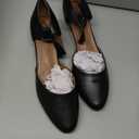 LIURUIJIA Women's Closed Toe Low Chunky Heel Pumps Ankle Strap Dress Shoes for Work Wedding Party Dance 46