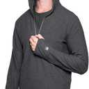 MERIWOOL Mens Base Layer Hoodie Lightweight Merino Wool Long Sleeve Thermal (Medium, Charcoal Gray)
