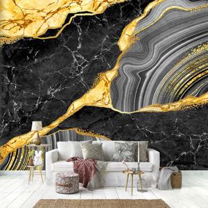Black Gold Marble Wallpaper for Bedroom Decor (Not Peel and Stick) (140" x 102", M20)