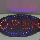 KEBE LED Open Sign, 19"x10" Bright High Visibility Advertisement Board Electric Display Sign Flashing Light for Business Walls Window Bar Shop Hotel, Two Modes