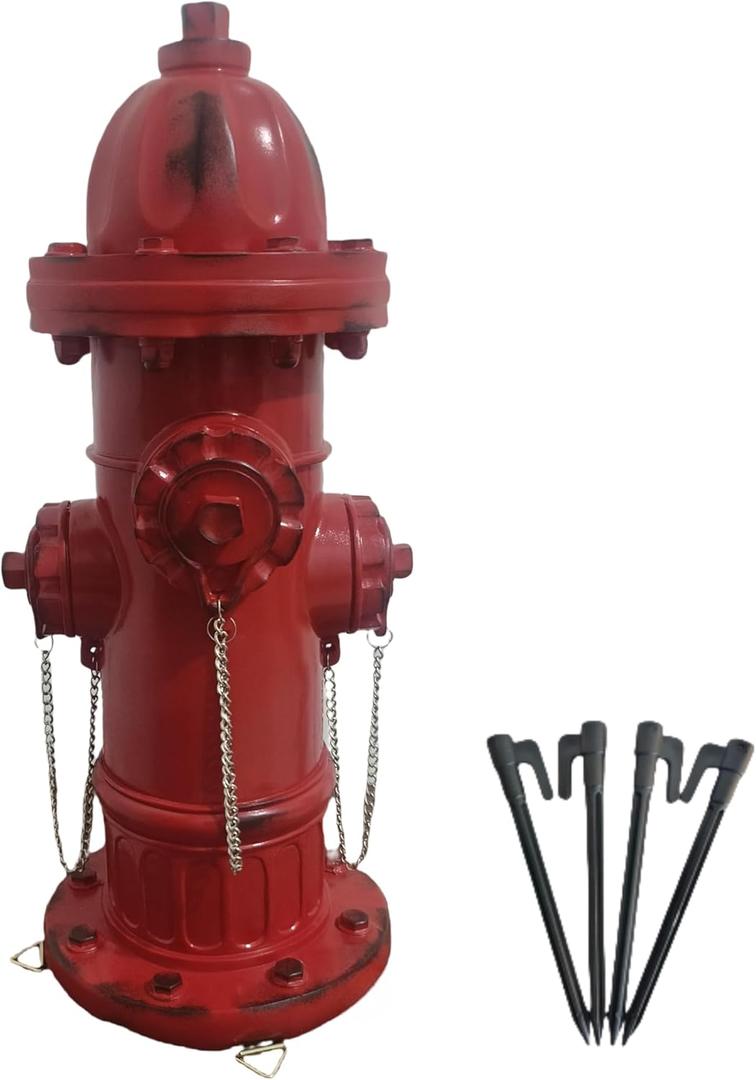 Fire Hydrant for Dogs to Pee On: Dog Fire Hydrant Pee Post Outdoor-17.5" Training Post Statue for Yard Garden (Red-Big)