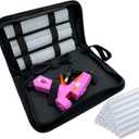 Liumai Hot Glue Gun Kit with 30pcs Glue Sticks, Mini Hot Melt Glue Gun with Carrying Case for Crafts, School DIY Arts, and Home Repair (30Watts, Pink)