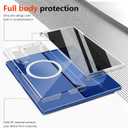 for Galaxy Z Fold 7 Magnetic Case with Privacy Screen Protector,Clear Z Fold 7 Compatible with MagSafe,Slim Hard PC Full Body Cover Shockproof Protective Case for Samsung Galaxy Z Fold 7 5G,Clear