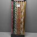 LaRibbons Christmas Wrapping Paper Rolls, 30Inch × 10Feet, 8 Rolls: 200 sq.ft.ttl, Kraft Reindeer Snowflake Santa and Classic Stripes Matte Gold Gift Wrap Bundle for Xmas, Holiday, Party, Celebration