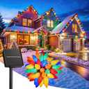 Solar Christmas Lights Outdoor, 50 LED C9 Strawberry String Lights with Timer & 8 Light Mode, Waterproof Solar Christmas Tree Lights for Outside Garden Patio Party Christmas Decoration, Multicolor