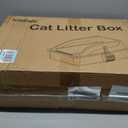 2PACK Stainless Steel Cat Litter Boxes, XL Large Metal Litter Box with High Sides Lid, Odor Free Litter Pan Include Scoop Easy Cleaning Anti-Scratch Kitty Cat Box Anti-Urine Leakage, Non-Sticky