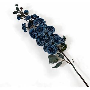 Artificial Special Flowers for Home Decor, 1 PCS 35'' Delphinium Long Stem Silk Natural Texture Larkspur, Faux Flowers for Tall Vase Home Wedding Table Decor (Blue)