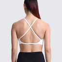 Aoxjox Women's Workout Sports Bras Fitness Metamorph Sienna Twist Bra Yoga Crop Tank, XL