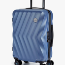 BAGSMART Carry On Luggage 22x14x9 Airline Approved,PC Hardside Suitcase,20 Inch Luggage with Spinner Wheels, Lightweight Travel Suitcases for Men Women,Navy Blue