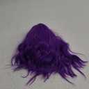 PATTNIUM Dark Purple Wig for Kid Child Short Purple Wavy Curly Wig Girl Side Part Bob Wigs Synthetic Halloween Party Cosplay Hair