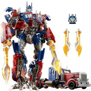 Deformation Car Robot Toys, Action Figures with Weapons, 8 in Portable Car Model Alloy Deformed Robot Toy Gift for Kids Boys and Girls