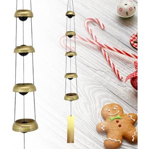 ASTARIN Copper Wind Chimes, Temple Wind Chime with 5 Bells, Feng Shui Wind Chimes for Home Yard Outdoor Decoration, A Great Memorial Wind Chime for Someone who Loves Peace