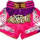 MUAY NATION Muay Thai Shorts for Men Women Slim Cut MMA Boxing Shorts Training Kickboxing Clothing Martial Arts Trunks Large