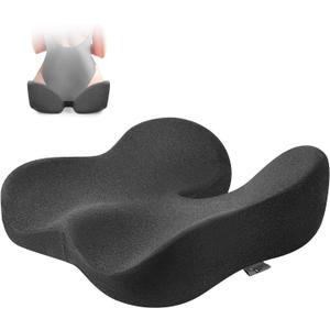 Seat Cushion, Wide & Soft Support Memory Foam Cushion for Office Chair, Desk Chair, Car Seat, Airplane, Ergonomic Sciatica, Hip & Tailbone Pain Relief Cushion for Long Sitting Seat Cushion, Wide & Soft Support Memory Foam Cushion for Office Chair, Desk Chair, Car Seat, Airplane, Ergonomic Sciatica, Hip & Tailbone Pain Relief Cushion for Long Sitting