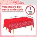 Gatherfun Valentine's Day Party Supplies Hot Heart Love Disposable Paper Plates Napkins Cups plastic Tablecloth with Banner for Valentine's Day, Engagements, Anniversary, Birthday Party Serve 25