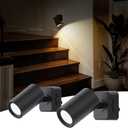 L LOHAS LED Night Lights Plug into Wall, [2-Pack] Rotatable Night Light with Dusk to Dawn Sensor, 0-100 LM Brightness Adjustable, Soft White 3000K Spot Light Nightlight for Bathroom Hallway Stairs