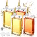 4 PCS Glass Olive Oil Dispenser Bottle for Kitchen 17 Oz/ 500 Ml Olive Oil and Vinegar Dispensers Bottle Set Gold Cooking Oils Dispensers 17 Oz Oils Container Kitchen