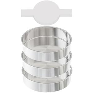 3 Piece Round Cake Pan Set 8inch Commercial Grade Nonrust Steel Bakewares with 100 Nonstick Baking Paper for Home Bakers Baking Pan Set, 7x7x2