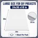 24" x 36" x 1/8" Large White ABS Plastic Sheet for Model DIY
